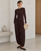 Soft Modal Lounge Set Chokladbrun